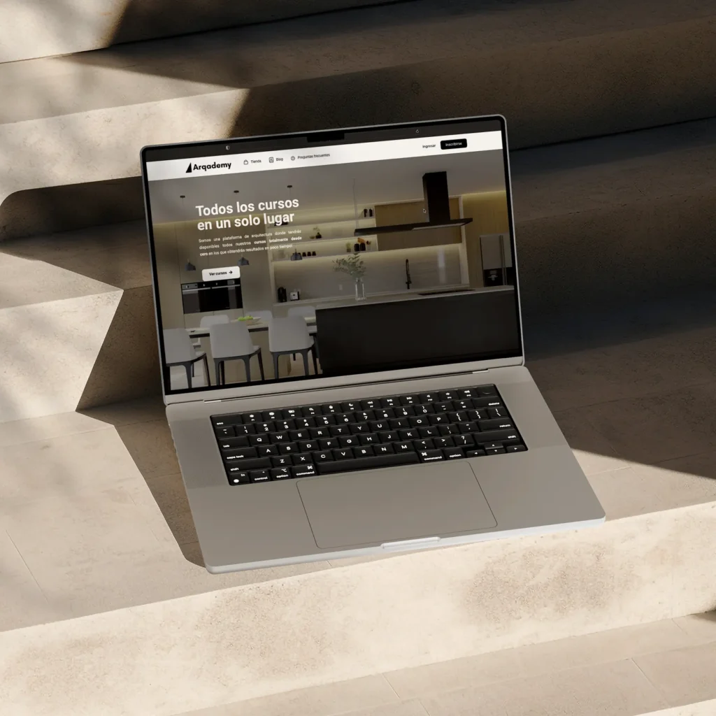 Mockup de Arqademy
